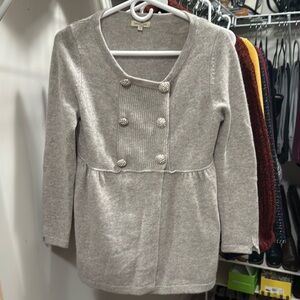 Cortland Park 100% cashmere jeweled sweater dress XS